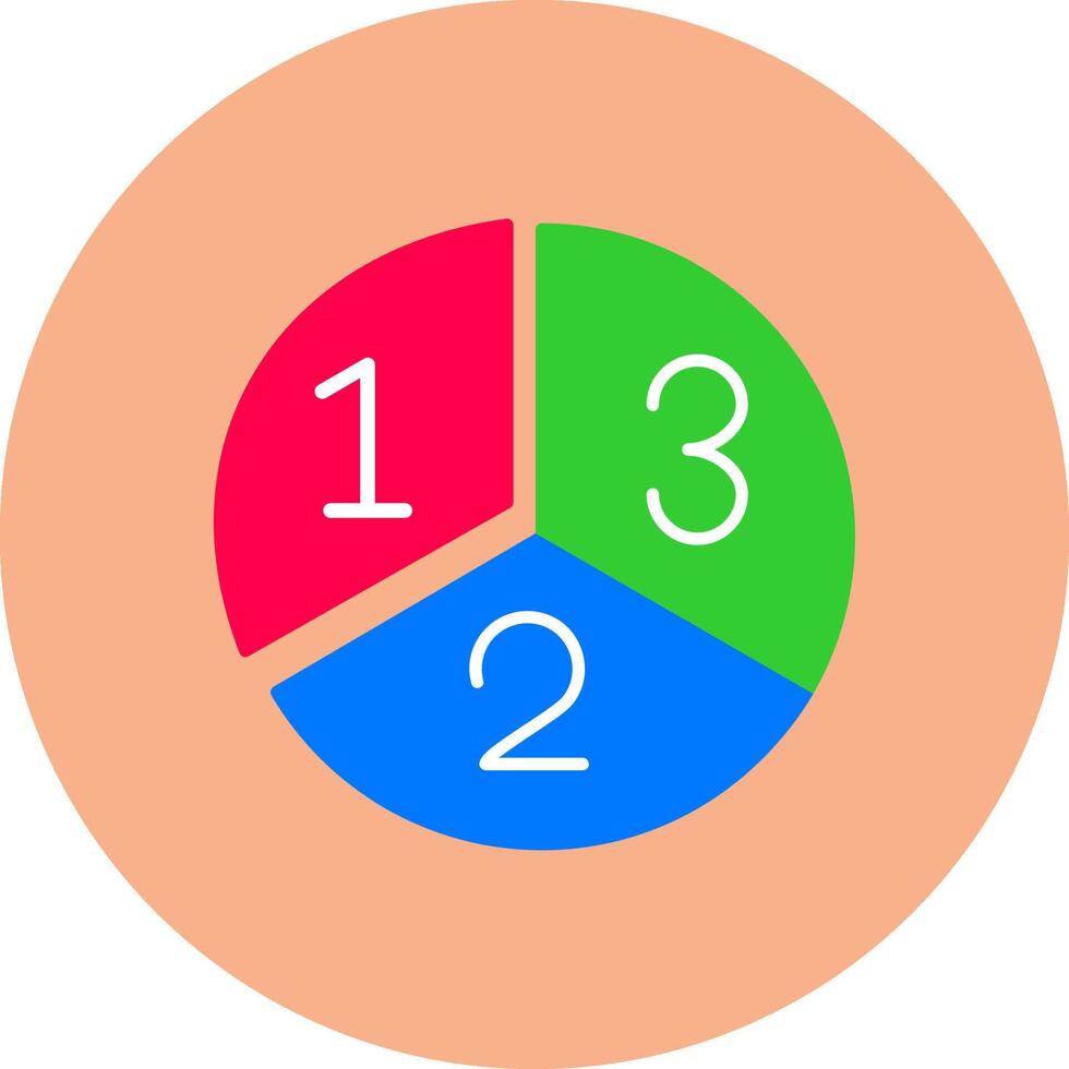 Pie Chart Balanced Icon Badge vector