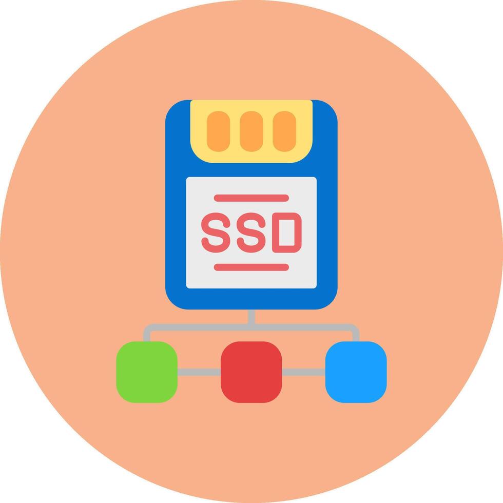 Ssd Disk Advanced Sketch Mark vector