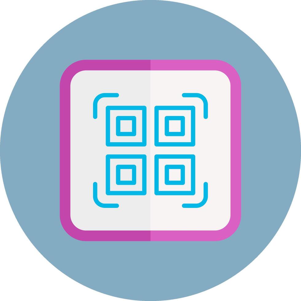 Qr Code Scan Sleek Shape Unit vector