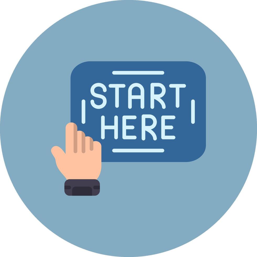 Start Here Urban App Token vector