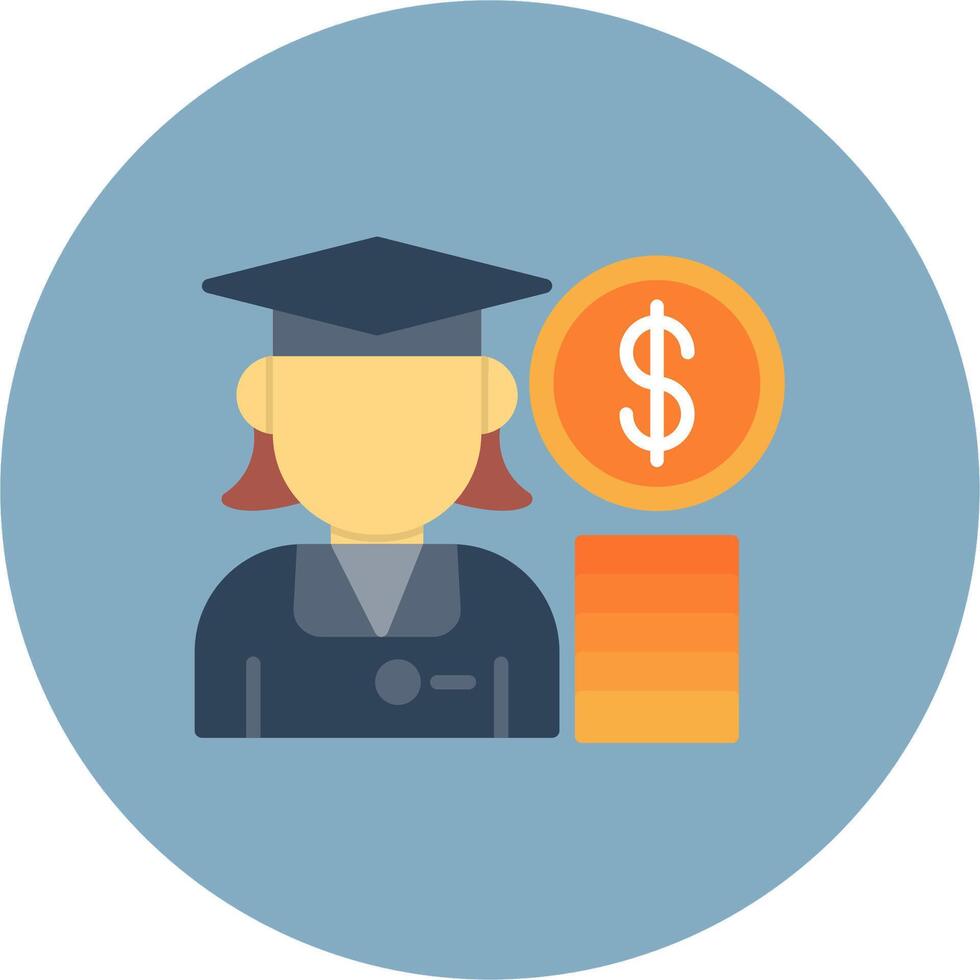 Student Loan Vibrant Web Pattern vector