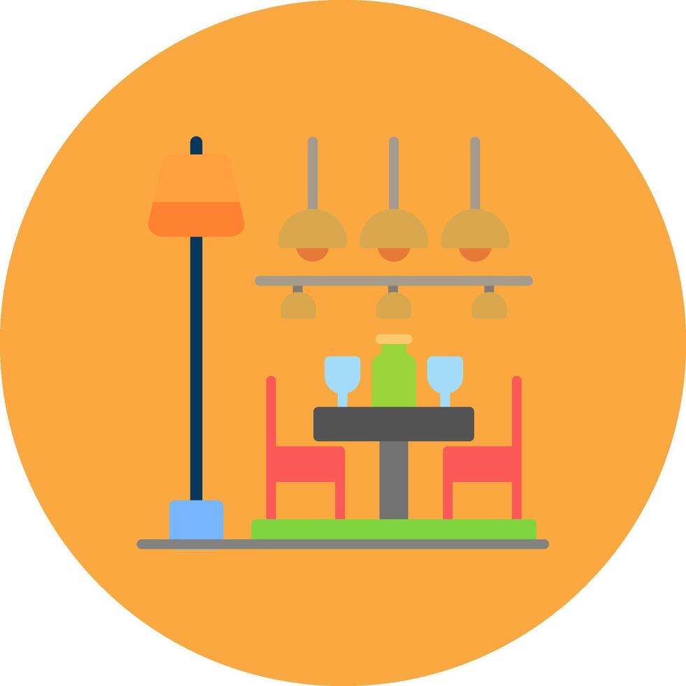 Dining Table Subtle Frame Sketch vector