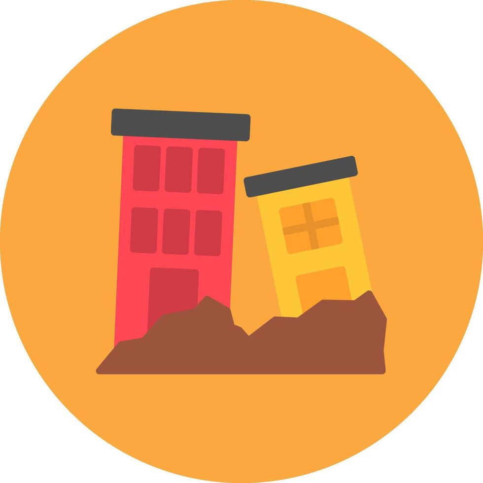 Earthquake Streamlined UX Object vector