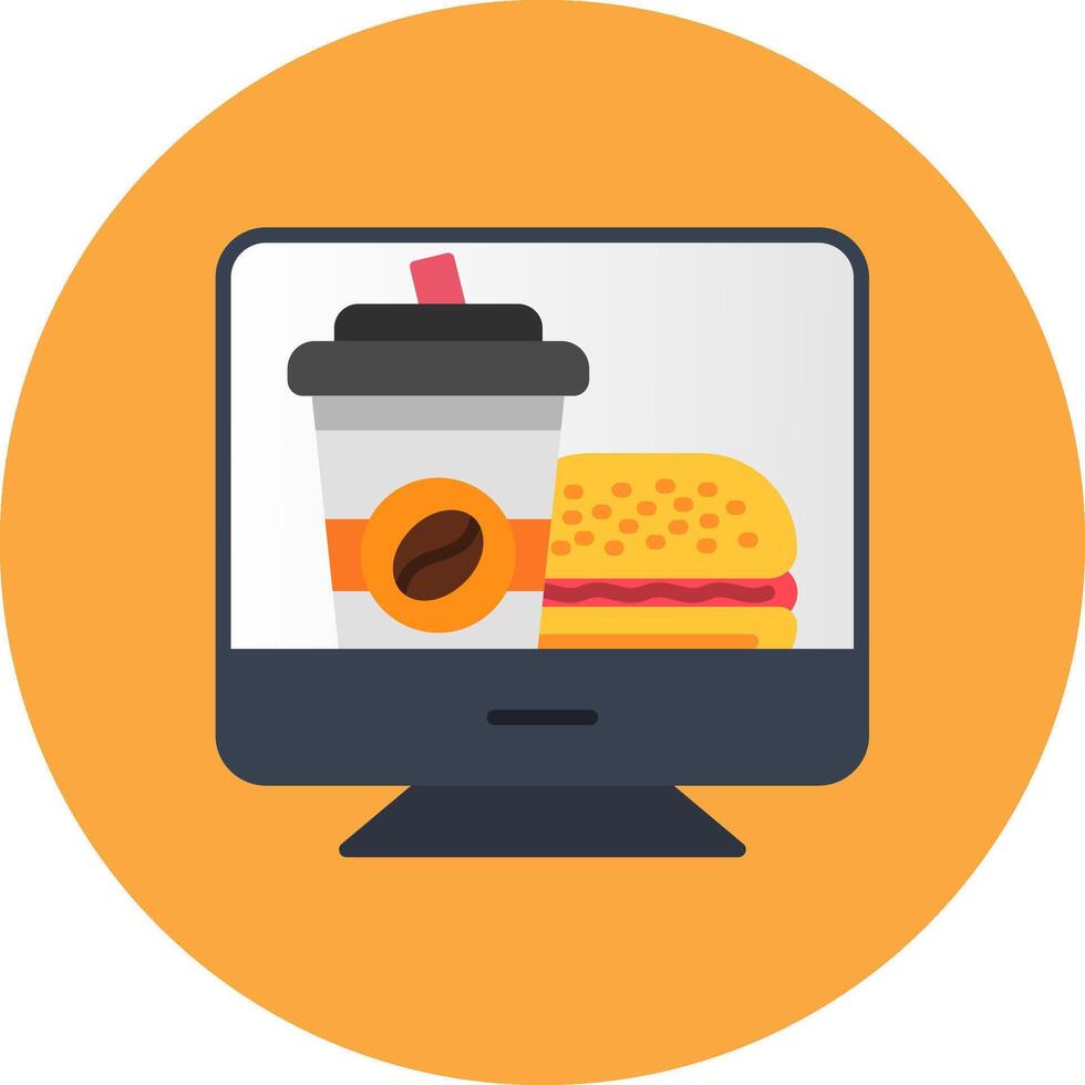 Order Food Simple Badge Piece vector