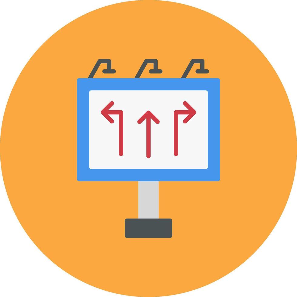Road Sign Gradient UX Element vector