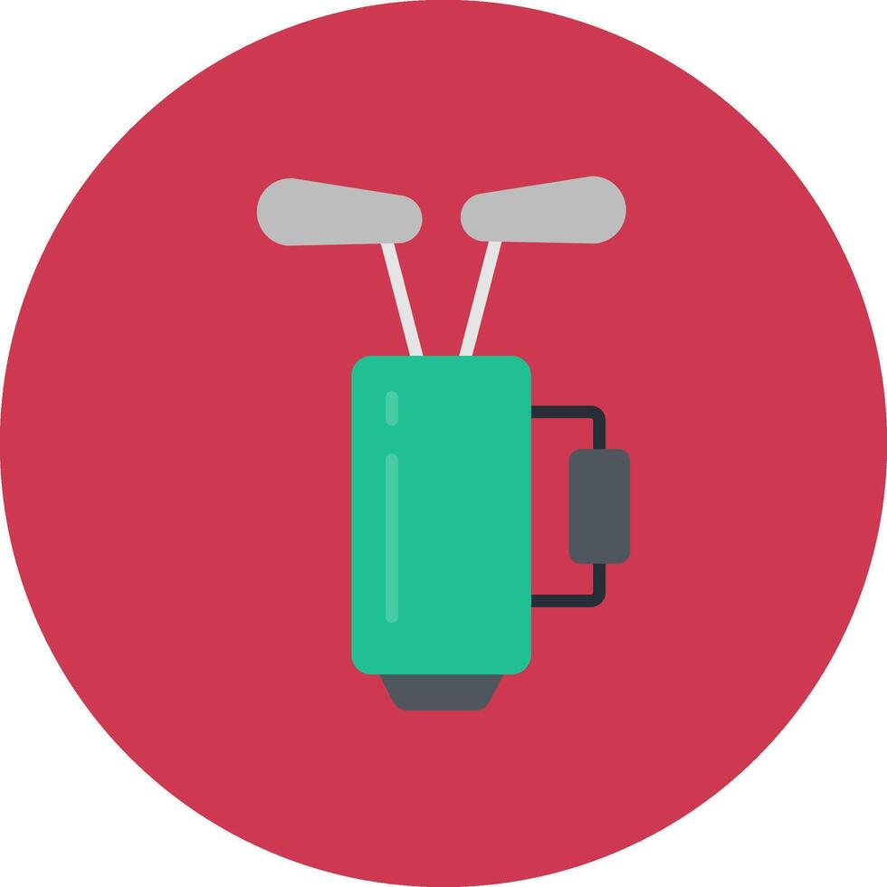 Golf Bag Smooth Badge vector