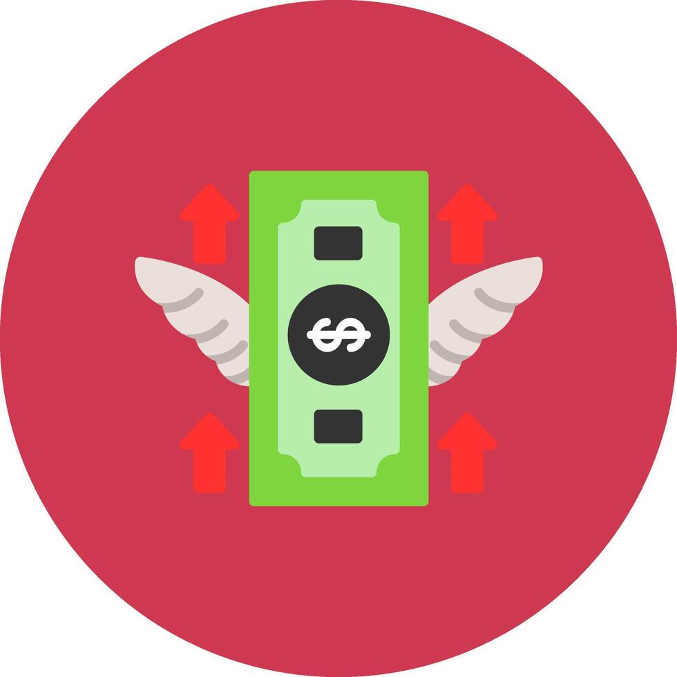 Flying Money Sleek Shape Unit vector