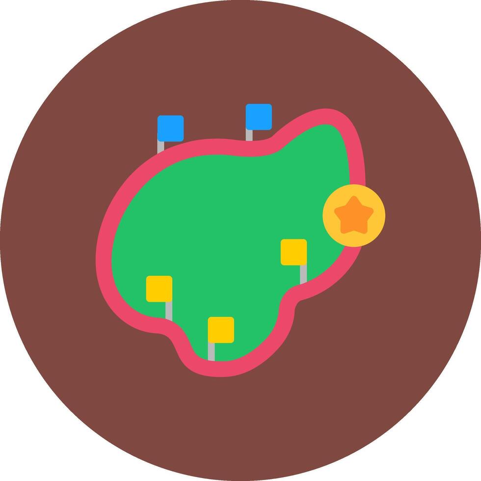 Race Track Bold Frame Object vector