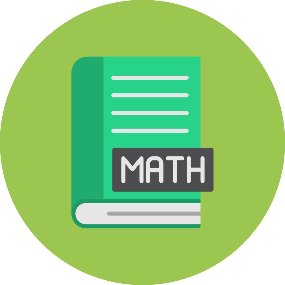 Math Book Vivid Icon Element vector