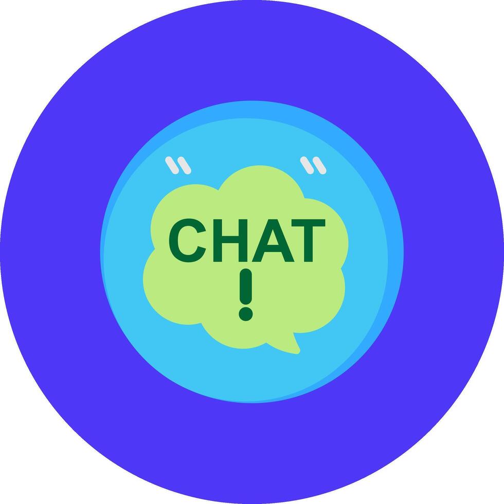 Chat Balloon Balanced Icon Badge vector