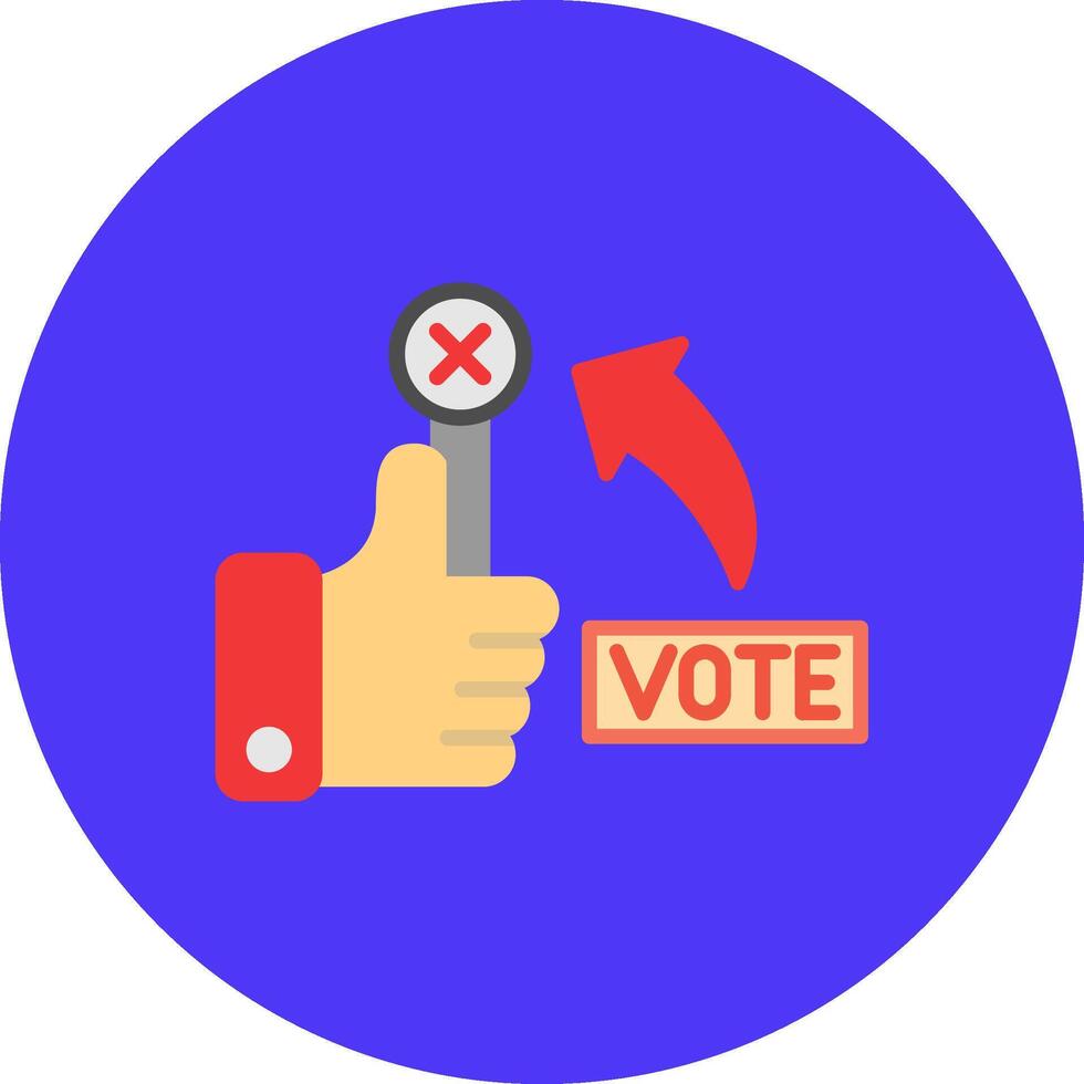 No Vote Bright System Form vector