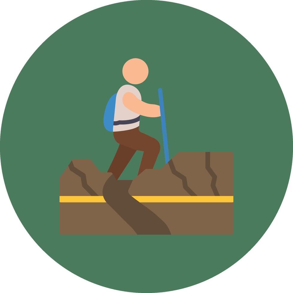 Trekking Subtle Grid Emblem vector