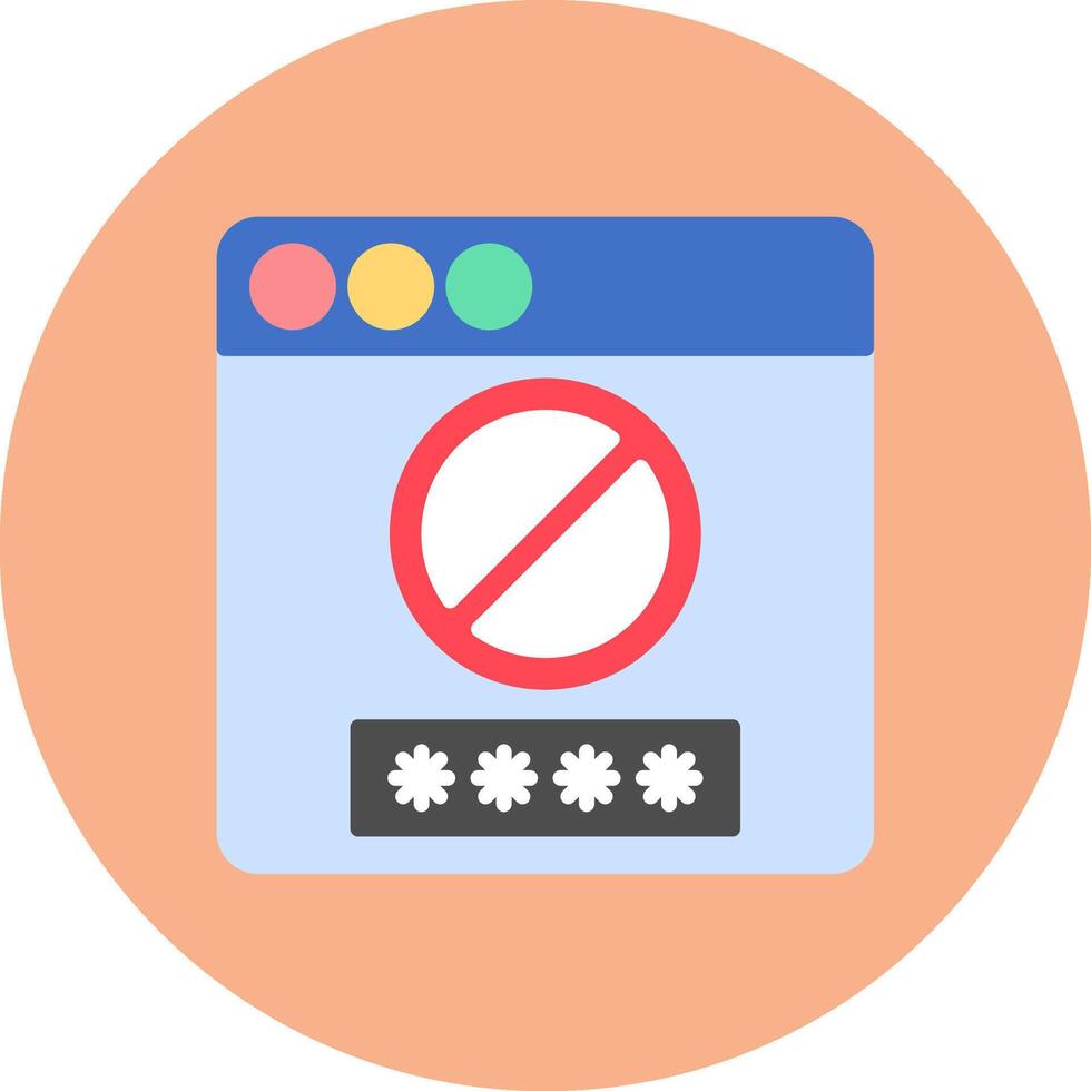 Access Denied Sleek UX Block vector