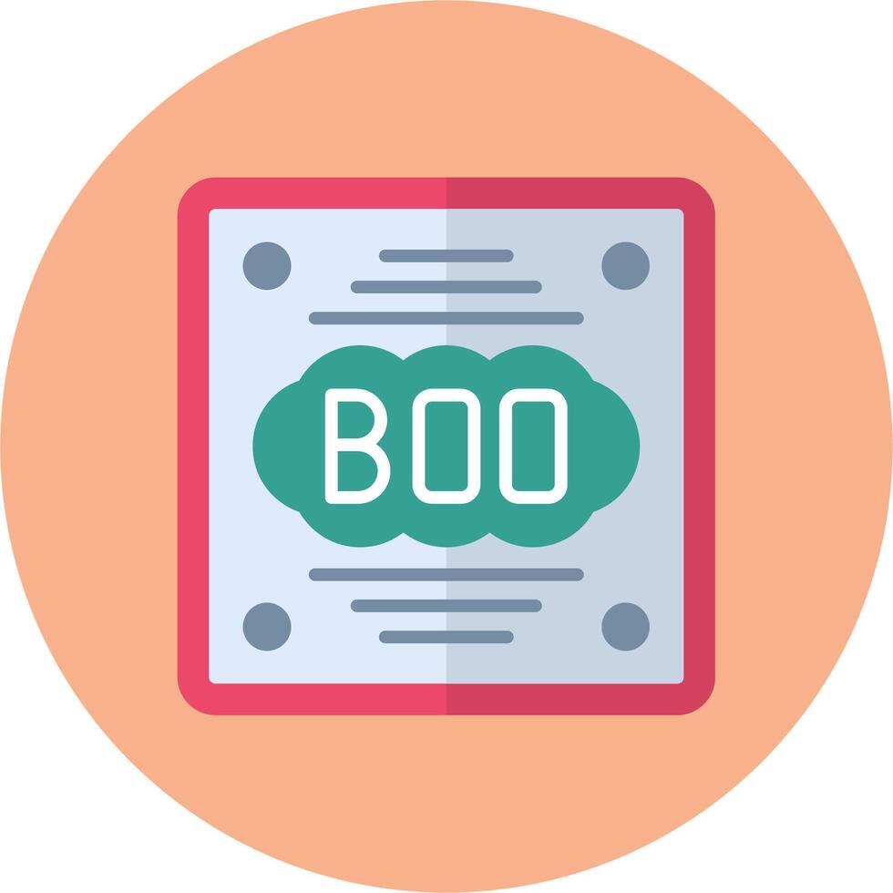 Boo Detailed Line Badge vector