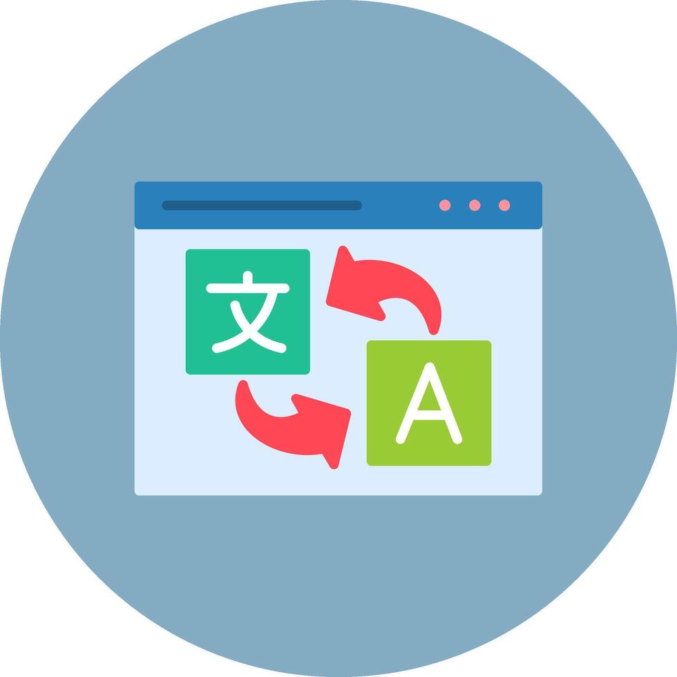 Translation Flat Badge Graphic vector