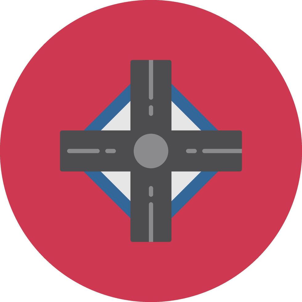 Road Intersection Digital Visual Form vector