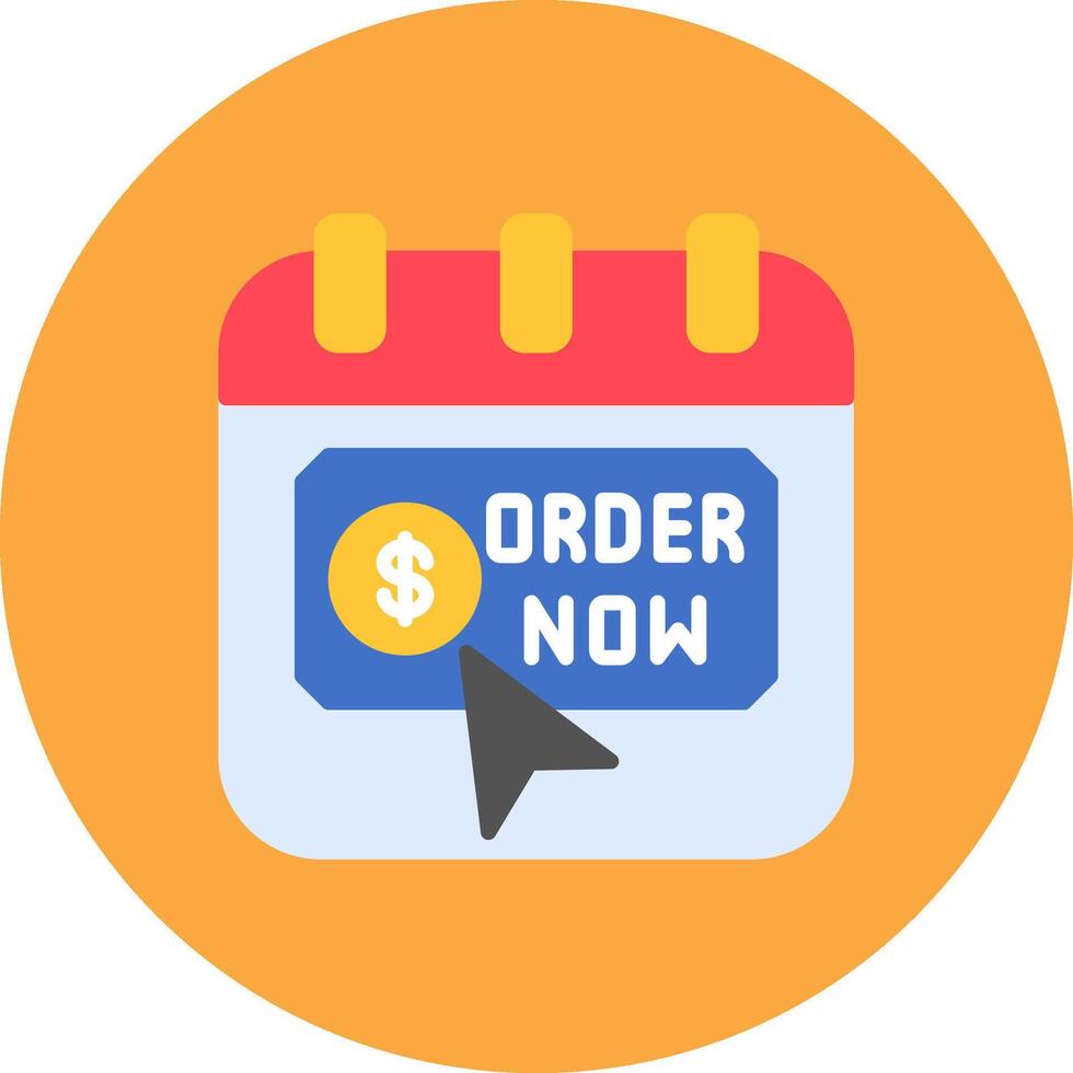 Order Now Vivid Icon Element vector