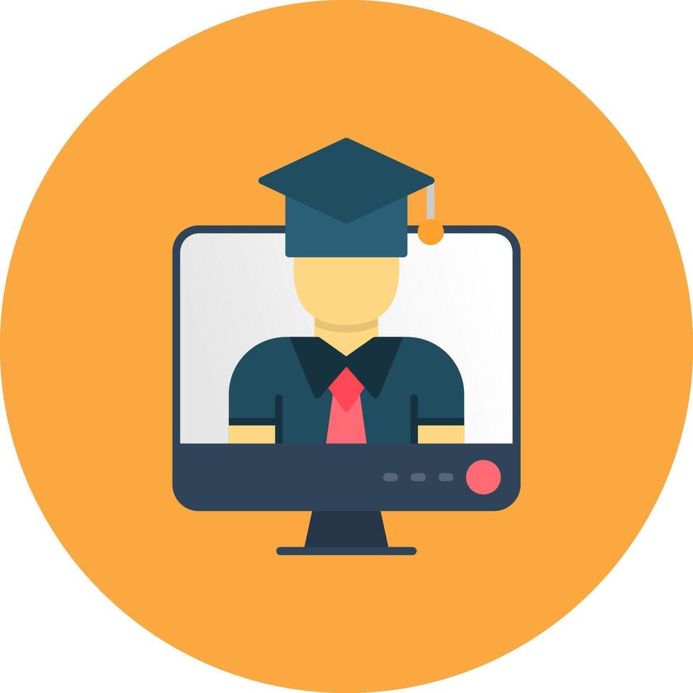 Online Student Bold UI Fragment vector