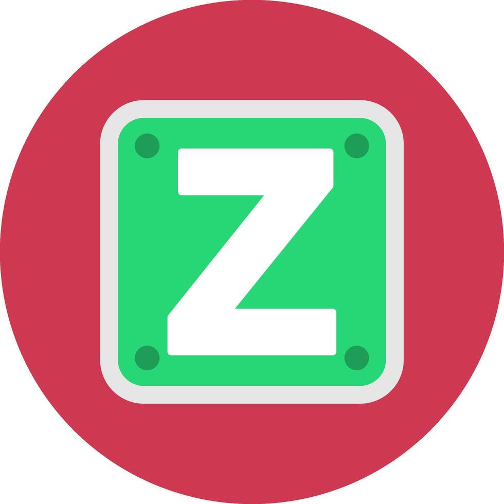 Letter Z Compact UI Stamp vector