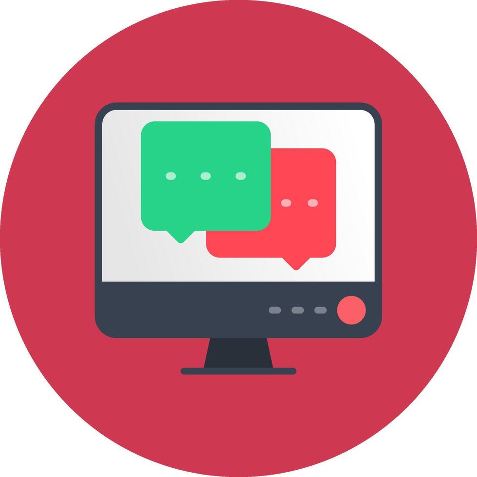 Chat Box Interactive Visual Piece vector