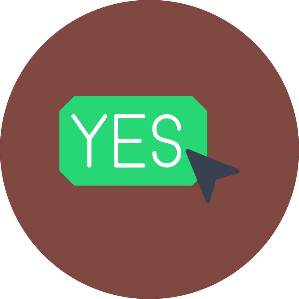 Yes Bold Frame Object vector