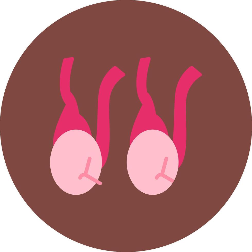 Testicles Flat Shape Mark vector