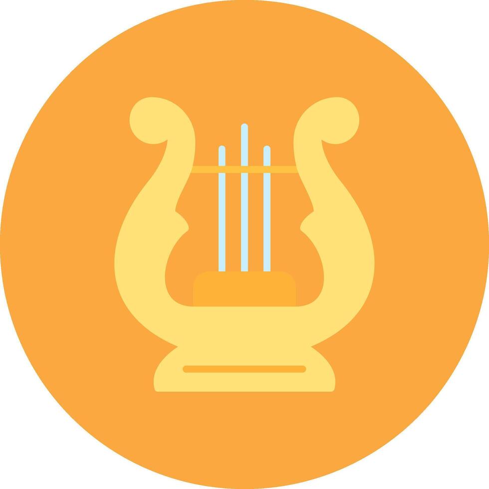 Lyre Monotone Shape Symbol vector