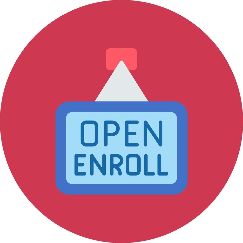 Open Enrollment Modern App Symbol vector