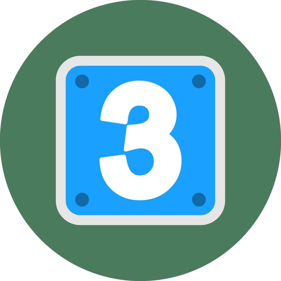 Number 3 Neon Frame Mark vector