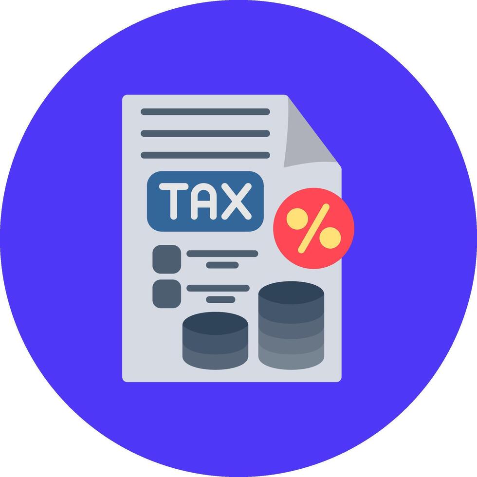 Tax Document Concept Line Badge vector