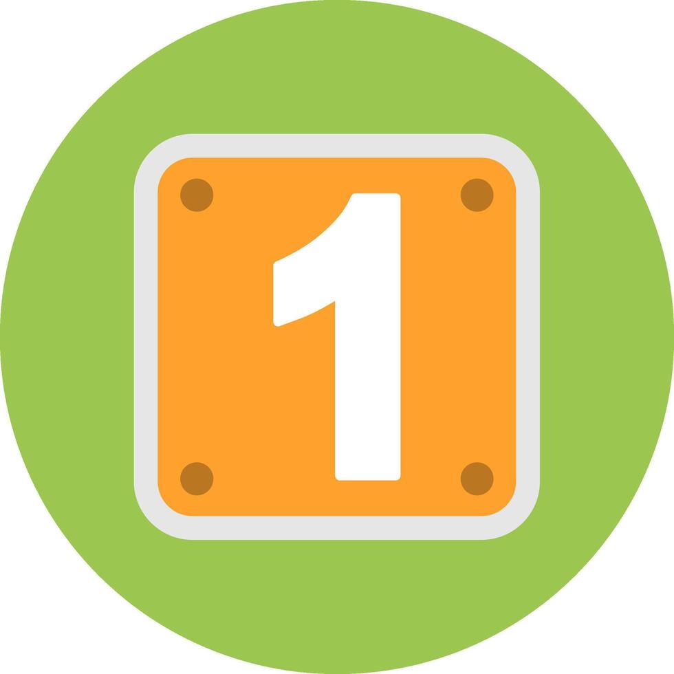Number 1 Ultra Line Piece vector