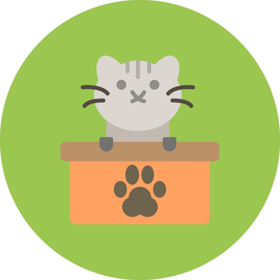Cat Box Sleek Shape Unit vector