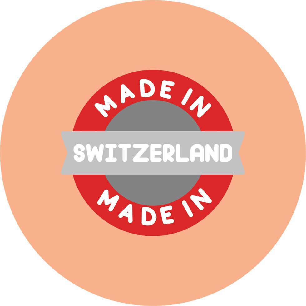 Made In Switzerland Future Icon Badge vector