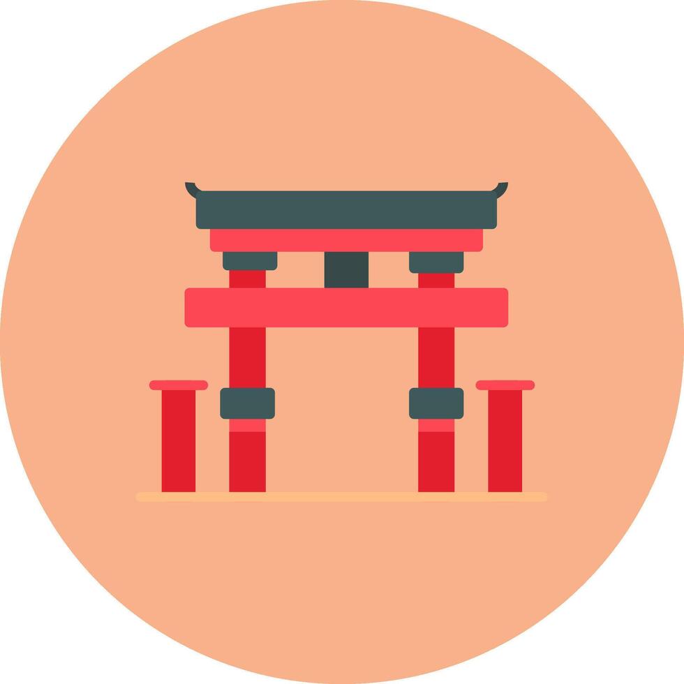 Torii Gate Iconic Visual Mark vector