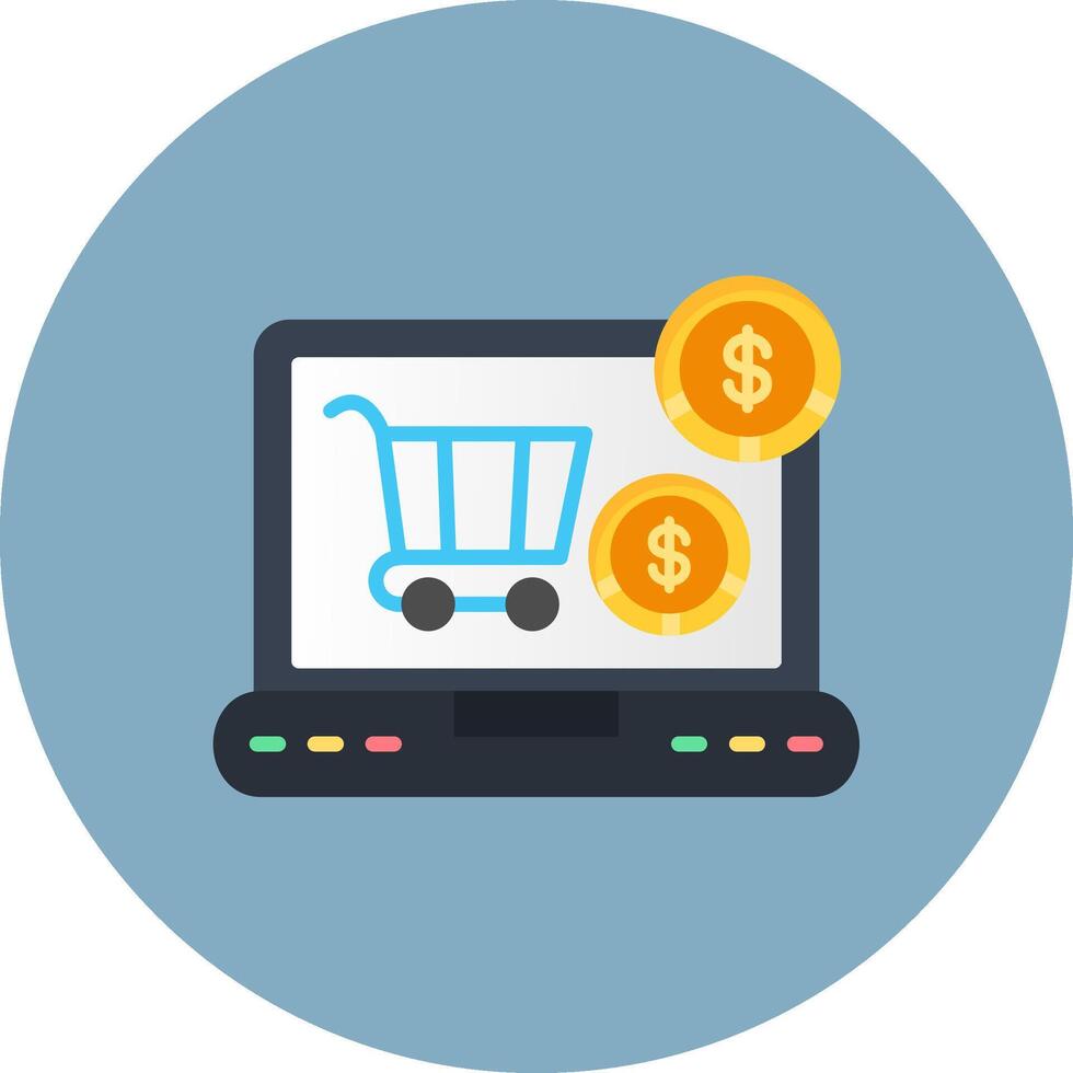 Shopping Online Vibrant Web Pattern vector