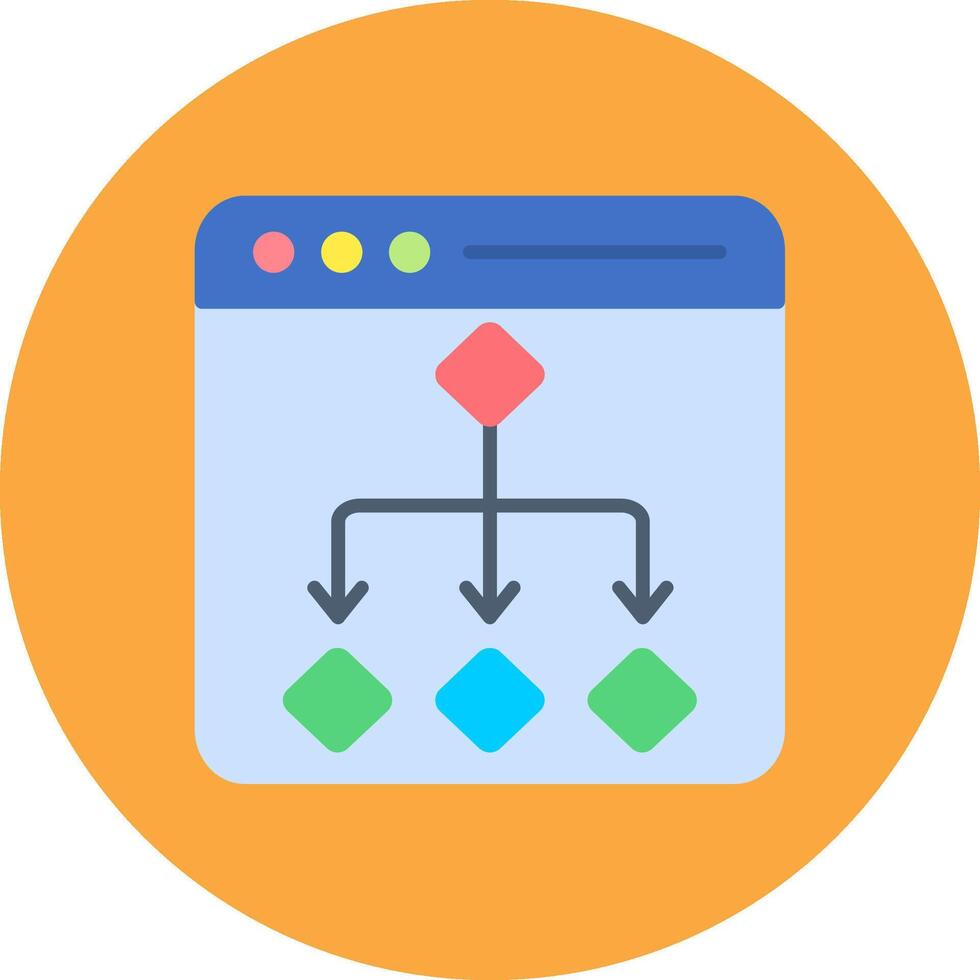 Flow Diagram Gradient Grid Emblem vector