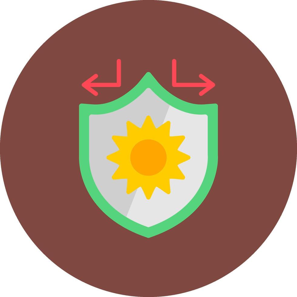 Sun Protection Colorful UI Mark vector