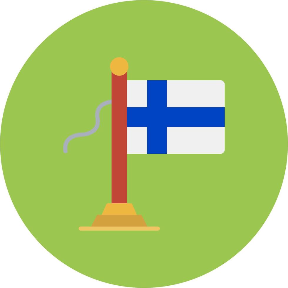 Finland Flag Isometric Visual Form vector