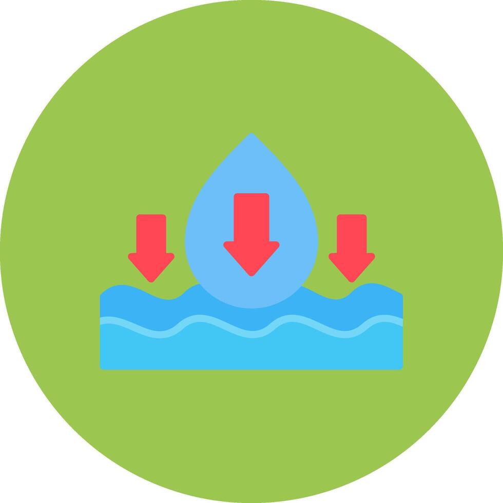 Low Tide Flat Badge Graphic vector