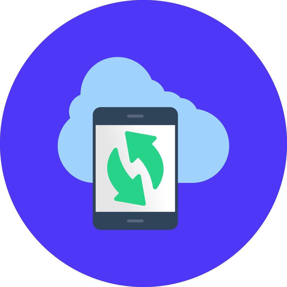 Data Synchronization Streamlined Icon Symbol vector