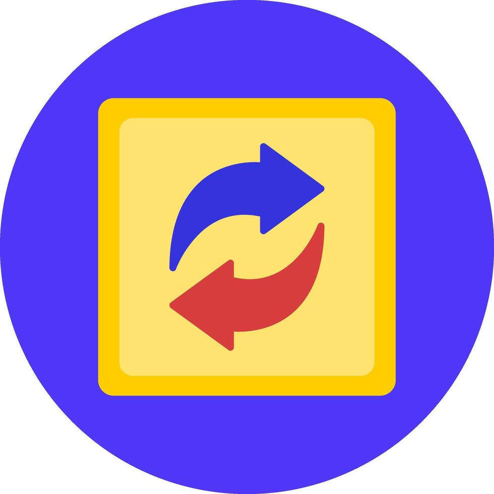 Two Circular Arows Streamlined Icon Symbol vector