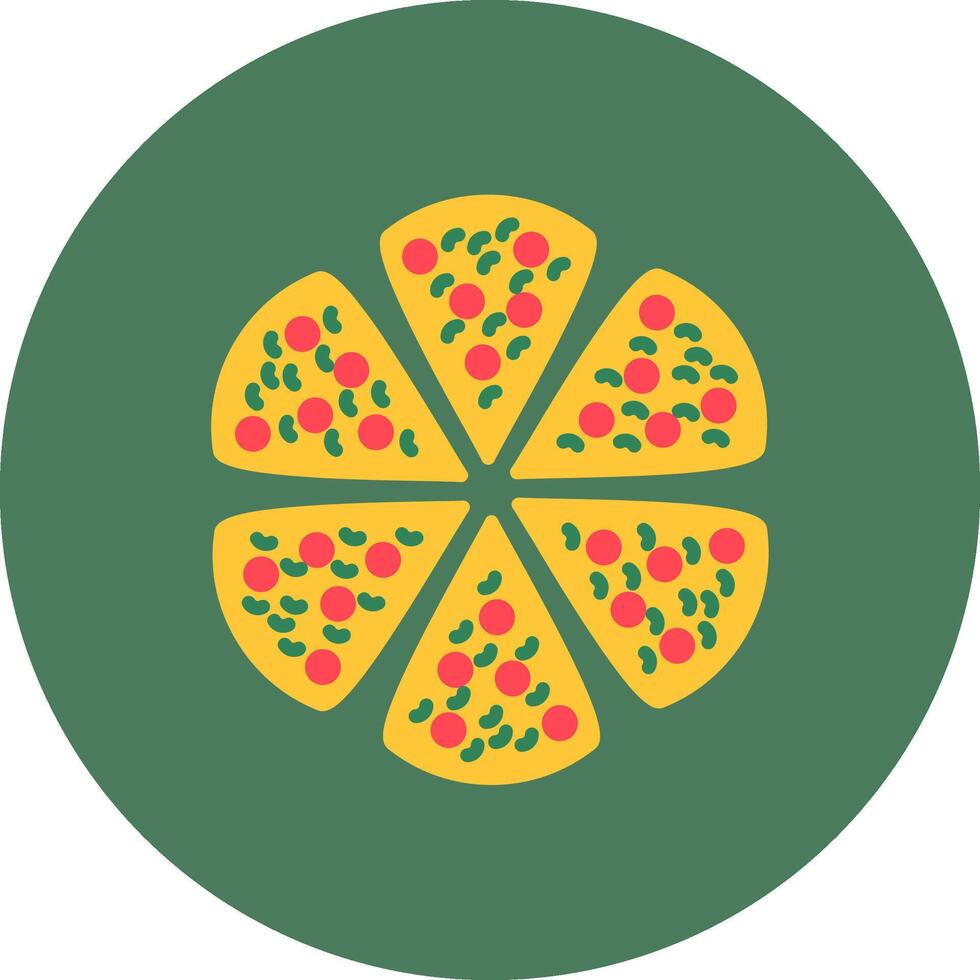 Pizza Balanced Icon Badge vector