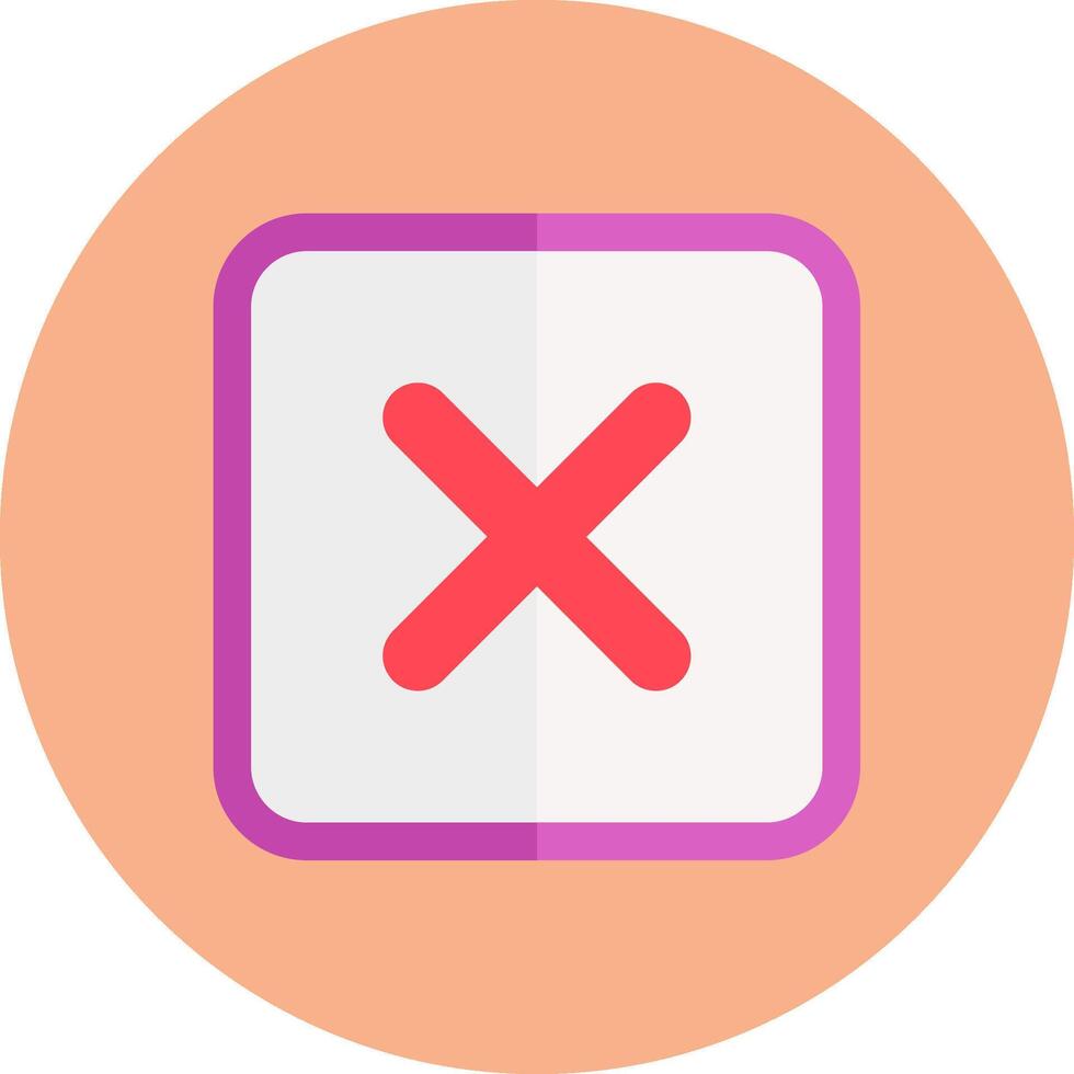 Cross Bold Frame Object vector