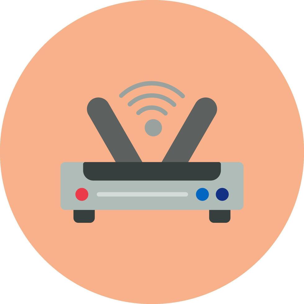 Modem Detailed Line Badge vector