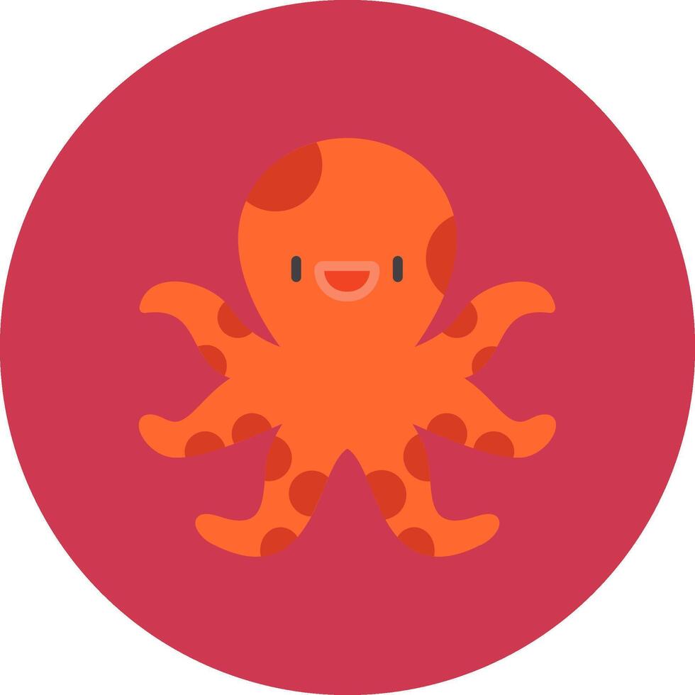 Octopus Simple Badge Piece vector