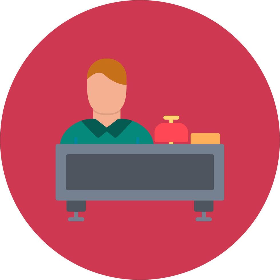Receptionist Ultra Thin Sketch vector