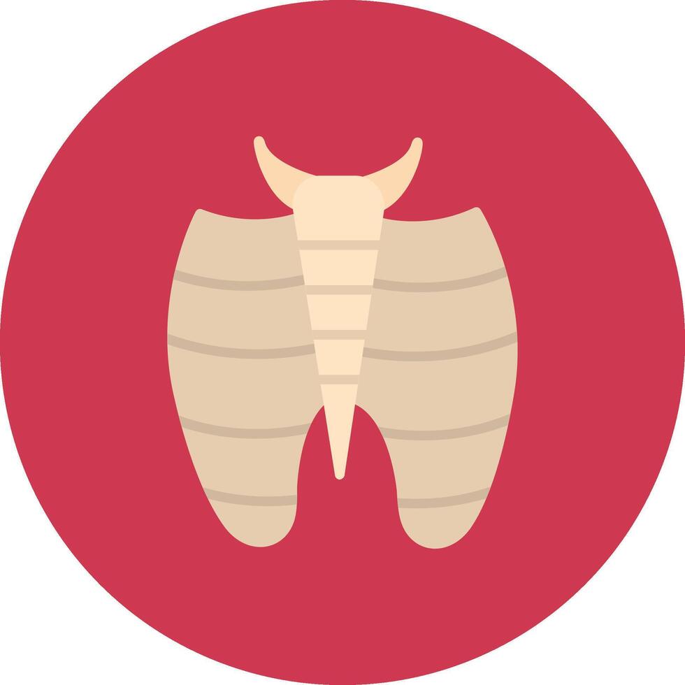 Ribcage Monotone Shape Symbol vector