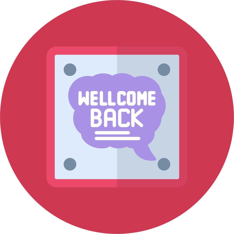 Welcome Back Light Tone Symbol vector