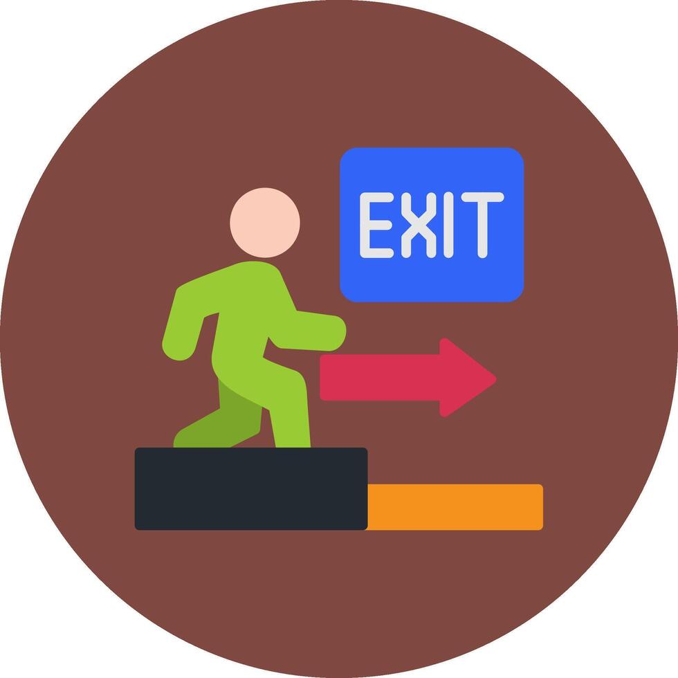Emergency Exit Isometric Icon Unit vector