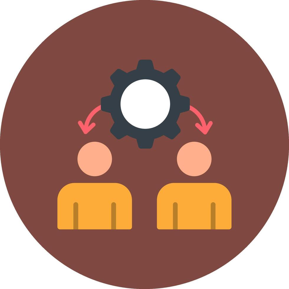 Team Management Detailed Line Badge vector